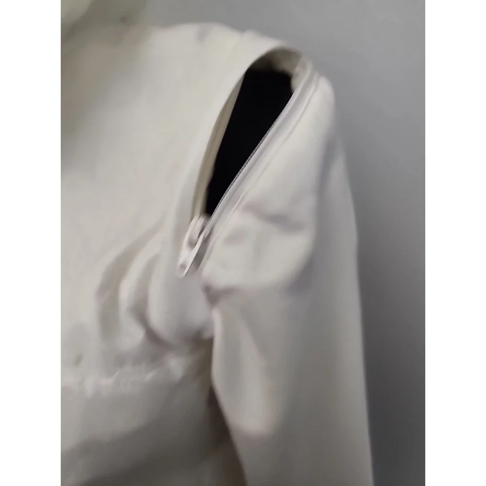 Nike Golf Jacket Vest Womens Small Ivory Puffy Removable Sleeves Pickle‎ ball S